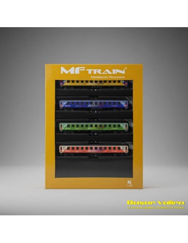 MFTrain N71019 - Set 4 voitures Chartrén Renfe Échelle N | Basar Valira Trens