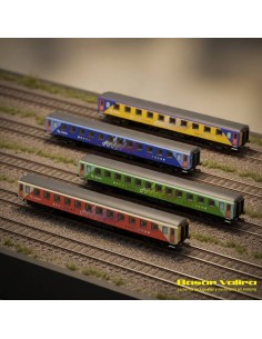 MFTrain N71019 - Set 4 Chartrén Renfe Coaches N Scale | Basar Valira Trens
