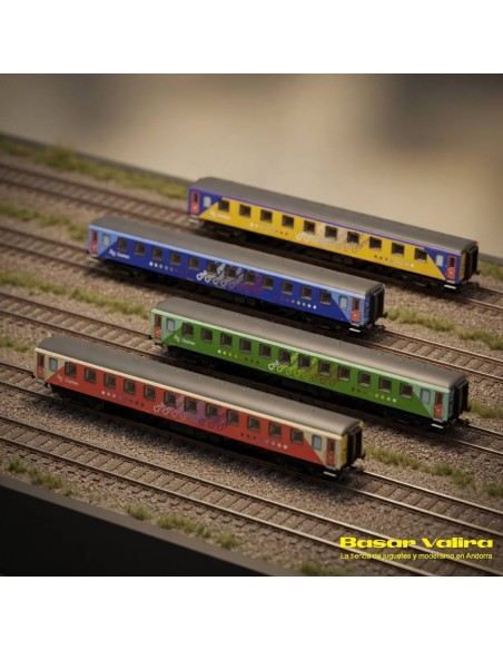 MFTrain N71019 - Set 4 coches Chartrén Renfe Escala N | Basar Valira Trens