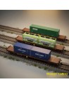Minitrix 15072 - Set vagons portacontenidors SNCF Tipus Rs Escala N | Basar Valira Trens