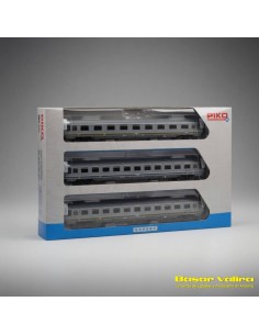 Piko 58251 - Set 3 Voitures Eurofima FS Bigrigio HO | Basar Valira Trens