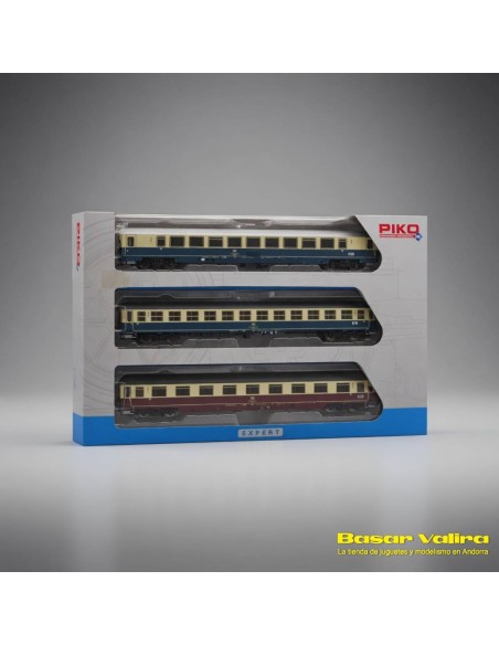 Piko 58387 - Set 3 coches IC Prinz Eugen DB Época IV HO | Basar Valira Trens
