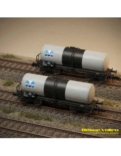 REE Modèles NW230 - Set 2 vagones cisterna ANF MILLET SNCF Época V - N | Basar Valira Trens