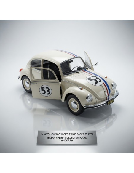Solido SOLI-1800505 - Volkswagen Beetle 1303 Racer 53 blanc 1973 1/18 | Basar Valira