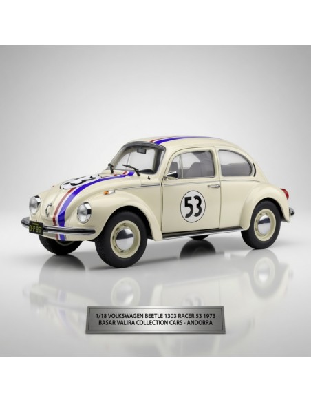 Solido SOLI-1800505 - Volkswagen Beetle 1303 Racer 53 blanc 1973 1/18 | Basar Valira