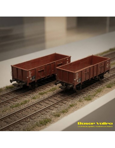 REE Modèles WB270 - Set 2 wagons Tombereau DB Époque III HO | Basar Valira Trens