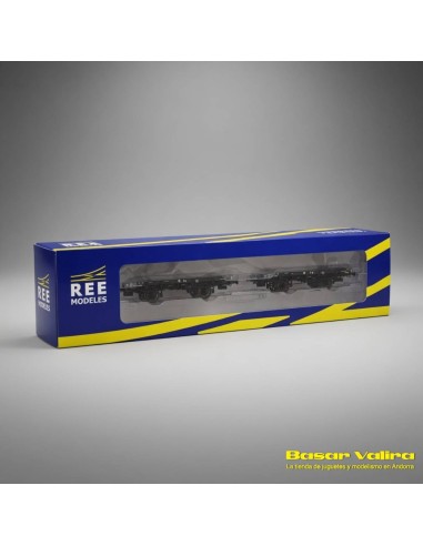 REE Modèles WB-437 - Set 2 ex-PLM SNCF flat wagons HO | Basar Valira Trens