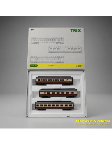 Trix 23315 - Set 3 coches pasajeros BR 602 Inter-City DB HO | Basar Valira Trens