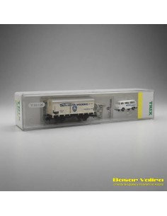 Trix 24043 - DB Museumswagen 2004 Covered Wagon with VW T1 HO | Basar Valira Trens 2