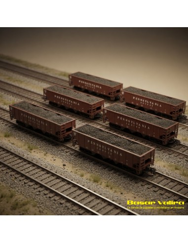 Märklin 82591 - Set of 5 H35 Pennsylvania Railroad Hopper Wagons Z | Basar Valira Trens