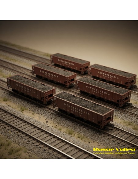 Märklin 82591 - Set of 5 H35 Pennsylvania Railroad Hopper Wagons Z | Basar Valira Trens