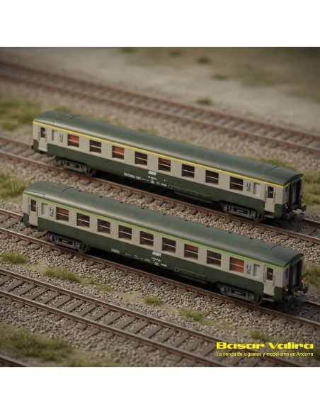 REE NW279 - Set 2 coches DEV AO A8 + B10 Corail Ep. IV-V N