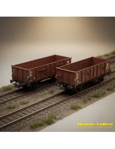REE WB273 - Set 2 vagons tombereau Ludwigshafen Ep. III H0