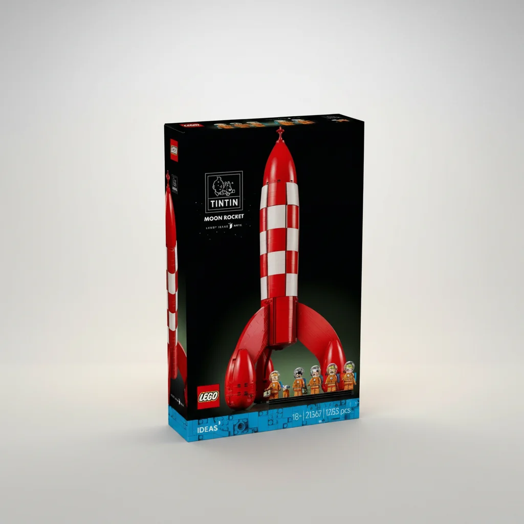 LEGO Ideas Coet Lunar de Tintín muntat